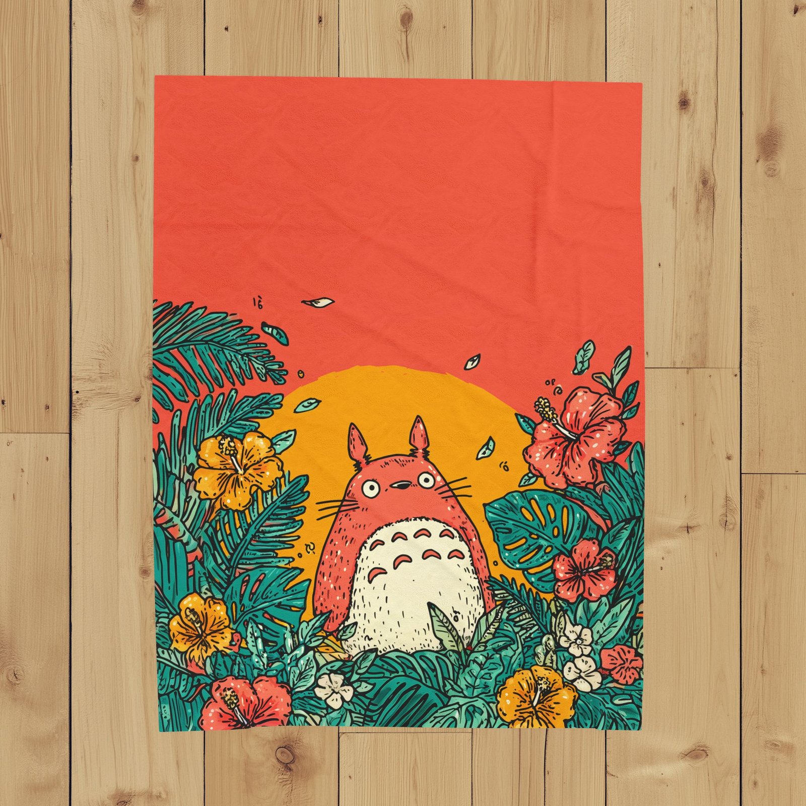 Totoro blanket, Studio Ghibli Blanket, Ghibli gift, ponyo, mononoke, kiki, spirited away holiday, my neighbor totoro, home decor, fleece - Image 5