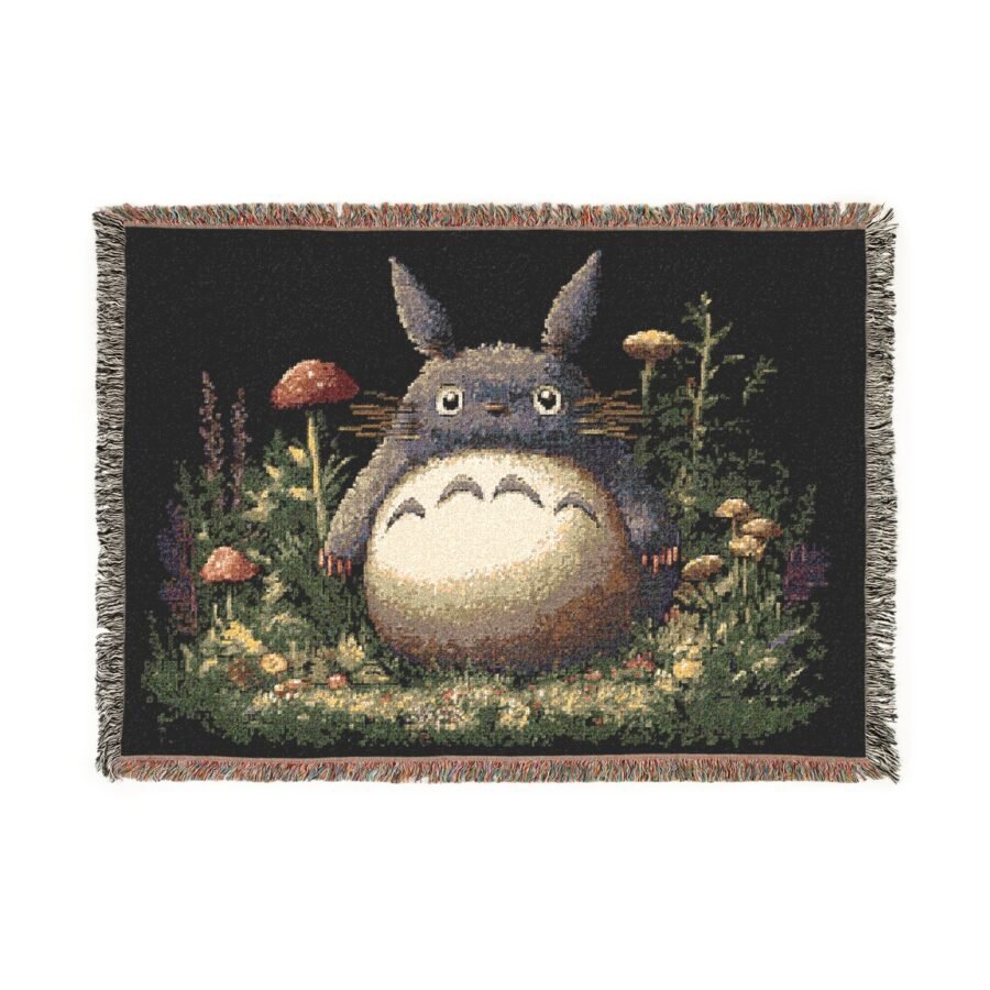 Totoro Woven Blanket, Studio Ghibli Throw, My Neighbor Totoro Blanket, Anime Home Decor, Howls, Ghibli, Ponyo, Mononoke, Spirited Away, Kiki
