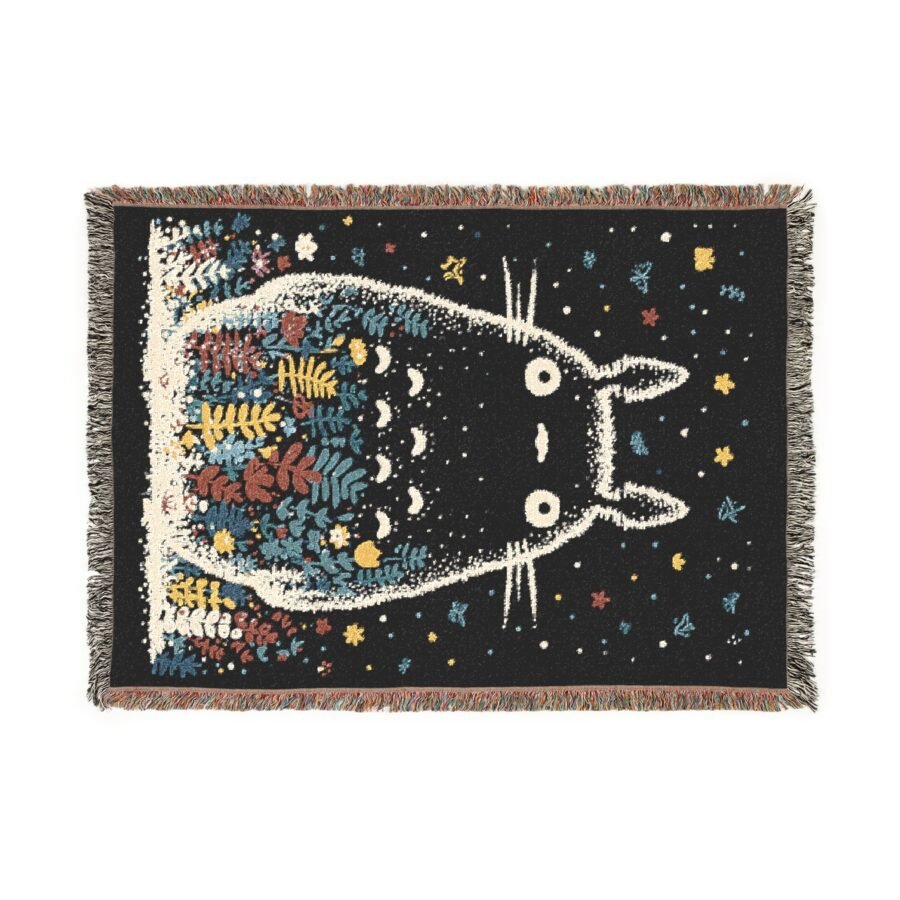 Totoro Woven Blanket, Studio Ghibli Throw, My Neighbor Totoro Blanket, Home Decor gift, Ghibli, Mononoke, Ponyo, Spirited Away, Howls, Kiki