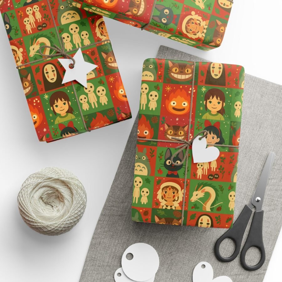Iconic Ghibli Christmas Wrapping Paper
