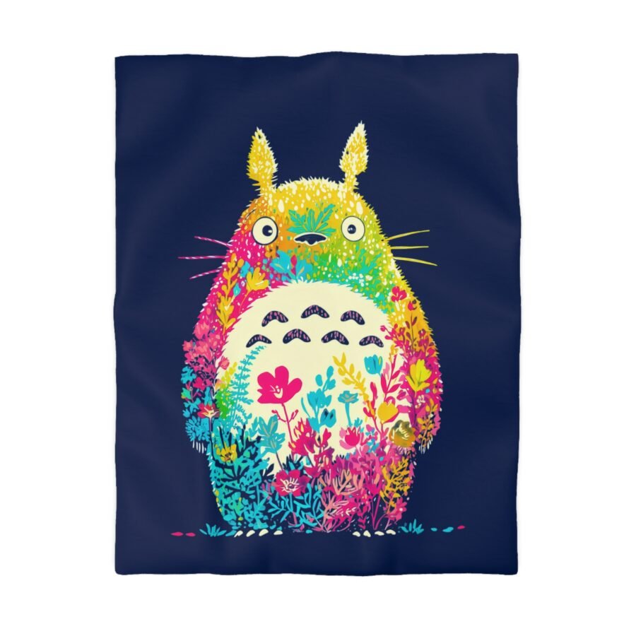Totoro Duvet Cover, Studio Ghibli Home decor, Totoro Bedroom blanket, Ghibli room makeover, Mononoke, Ponyo, Howls, Kiki, Spirited Away