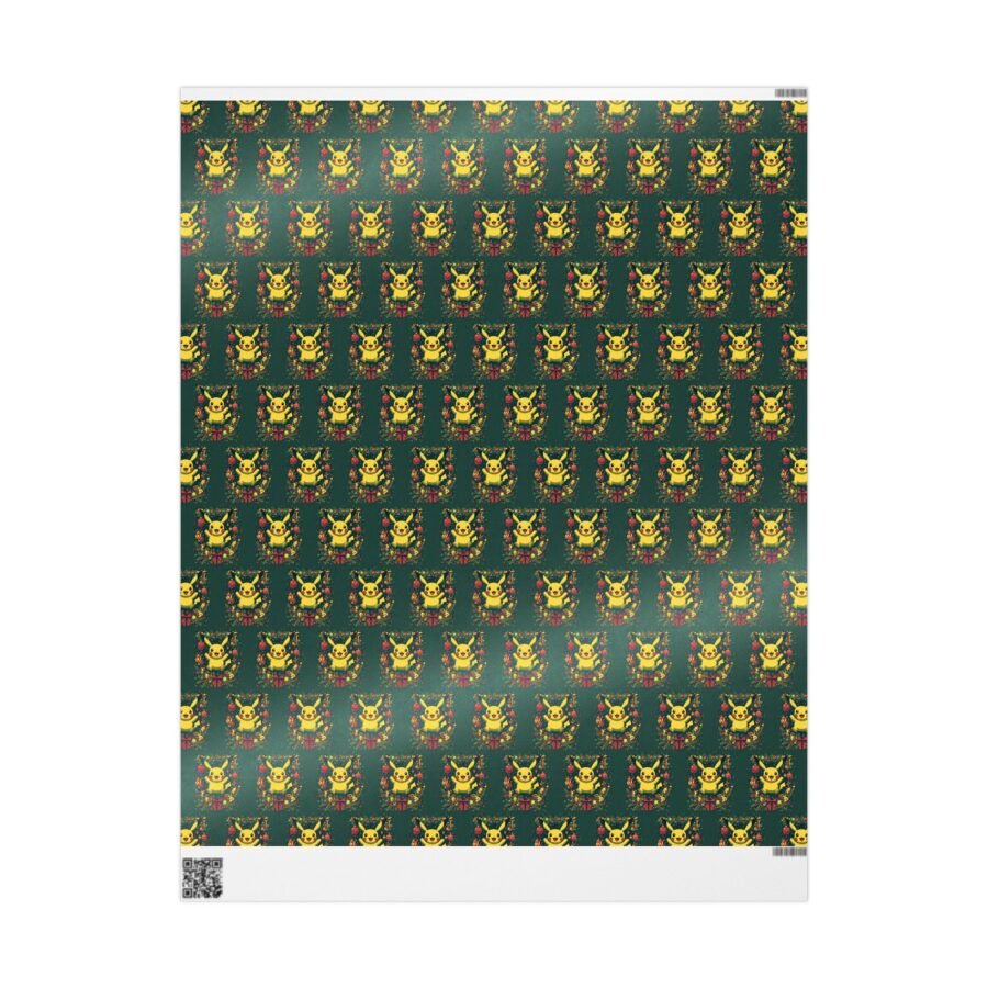 Pika Christmas Wrapping Paper Roll, Poke mon gift wrap, anime christmas, gift for poke mon fan, gift for pika fan