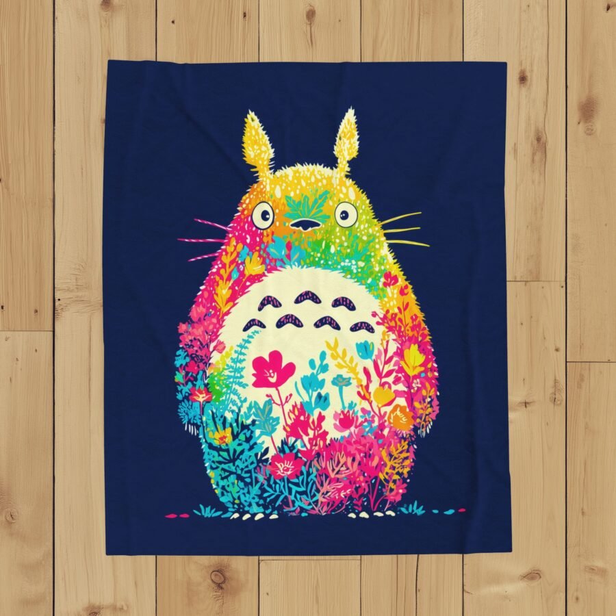 Totoro blanket, Studio Ghibli Blanket, Ghibli gift, ponyo, mononoke, kiki, spirited away holiday, my neighbor totoro throw, home decor
