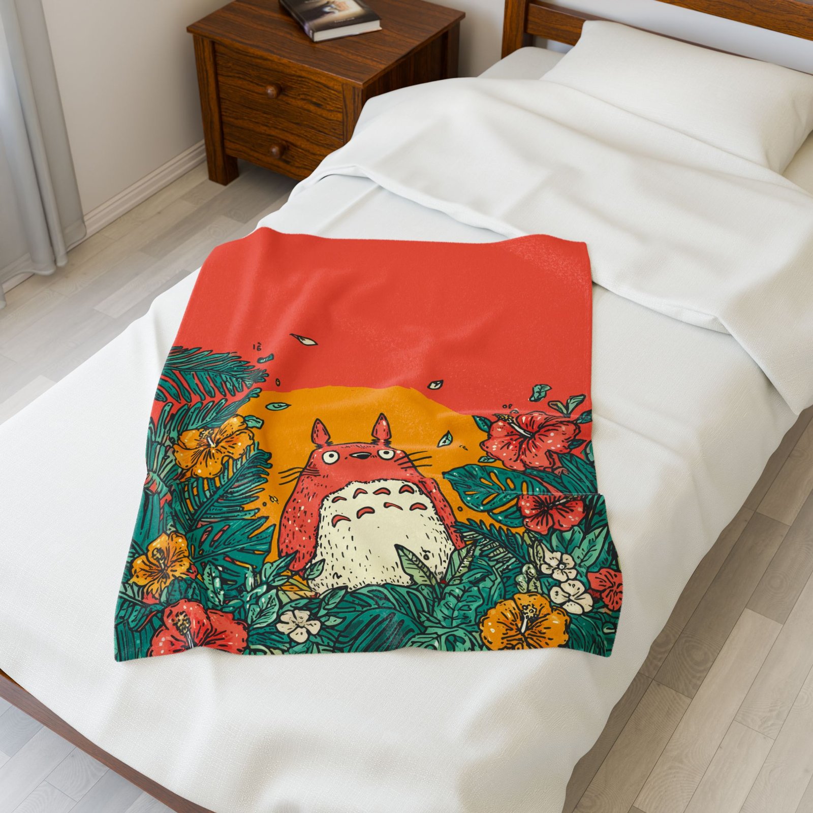 Totoro blanket, Studio Ghibli Blanket, Ghibli gift, ponyo, mononoke, kiki, spirited away holiday, my neighbor totoro, home decor, fleece - Image 11