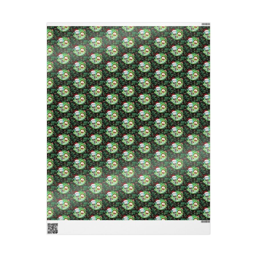 Rick Morty Christmas Wrapping Paper,Rick Morty Holiday Gift Wrap, rick morty holiday paper, multiple sizes