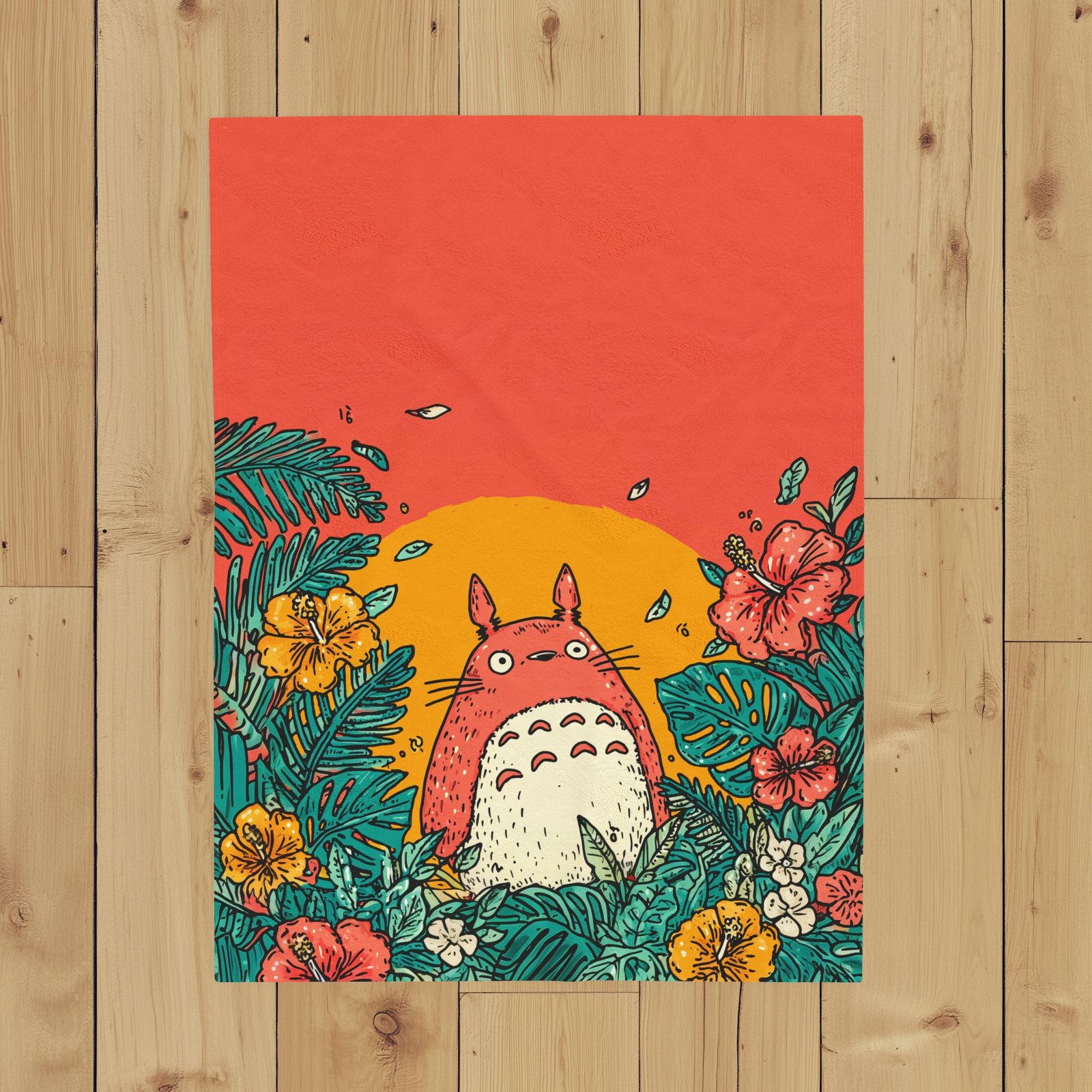 Totoro blanket, Studio Ghibli Blanket, Ghibli gift, ponyo, mononoke, kiki, spirited away holiday, my neighbor totoro, home decor, fleece - Image 9