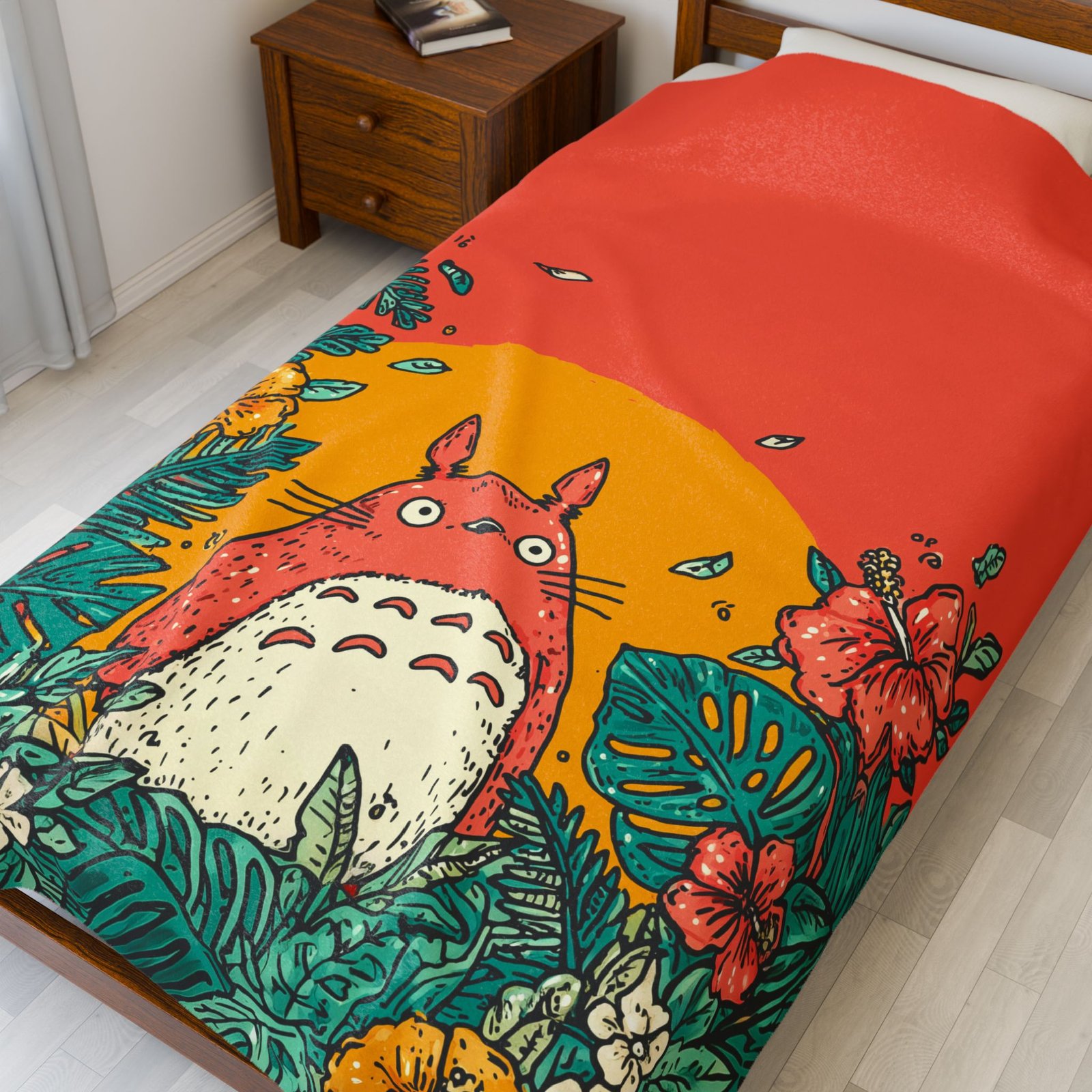 Totoro blanket, Studio Ghibli Blanket, Ghibli gift, ponyo, mononoke, kiki, spirited away holiday, my neighbor totoro, home decor, fleece - Image 7