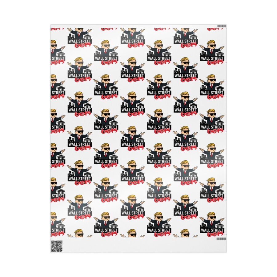 Stock Market Wrapping Paper, Financial Gift Wrap, Bull and Bear Market Decor, Investment Paper, Unique Wall Street Bets Design