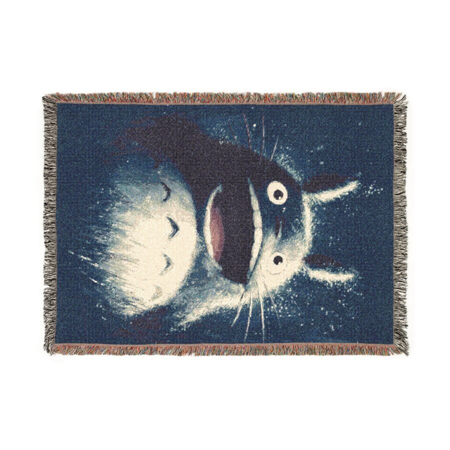 Totoro Woven Blanket, Studio Ghibli Throw, My Neighbor Totoro Blanket, Anime Home Decor, Ghibli, Ponyo, Mononoke, Spirited Away, Howls, Kiki